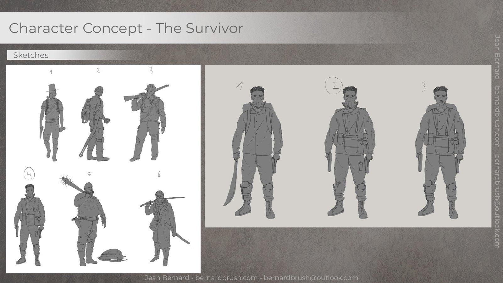 Character Concept - The Survivor - Jean Bernard