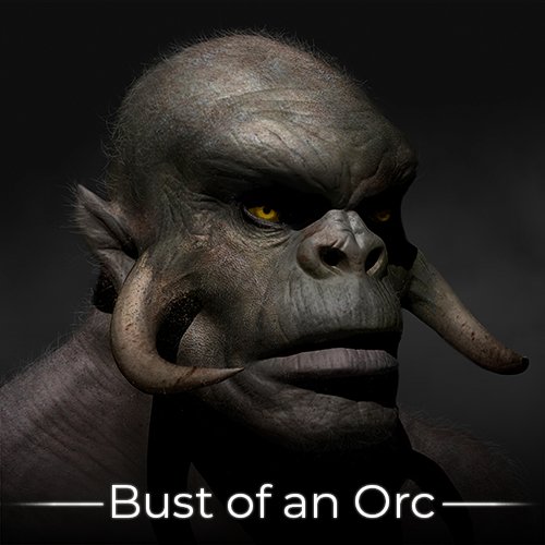 Thumbnail Bust of an Orc - Jean Bernard Brush